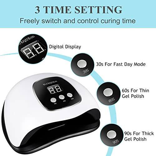 BIGBEAR UV LED Nail Lamp for Gel Polish - White, Fast Dryer