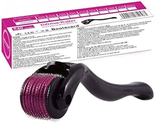 Boolavard Microneedle Derma Roller for Face & Beard 0.2mm - Skin & Hair Care
