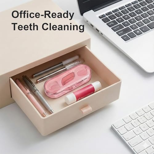Holy Rose Portable Dental Floss Case with 120 Floss Picks