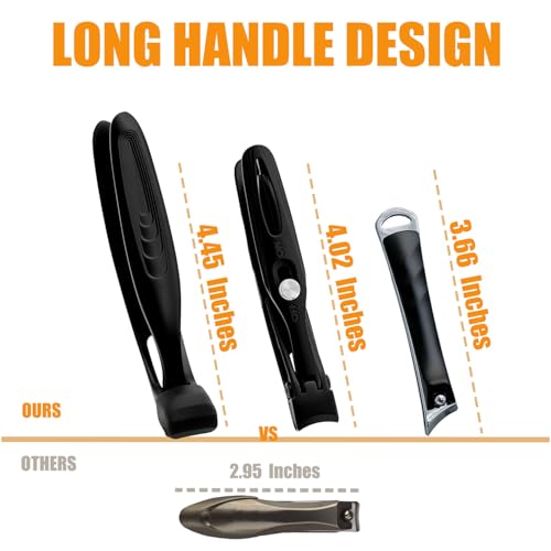 Heavy Duty Angled Head Nail Clippers - 5PCS Professional Kit for Seniors