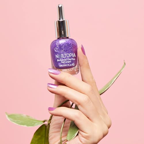 Nailtopia Plant-Based Chip Free Nail Lacquer - Jomo (Sheer Purple) 0.41 Fl Oz