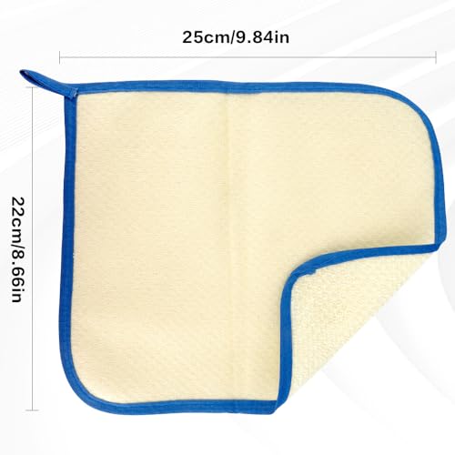 10-Piece Exfoliating Washcloth Set, Dual-Sided Cotton & Nylon Body Scrubber