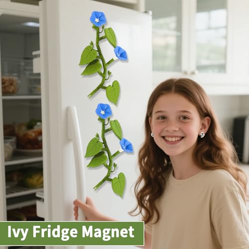 3D Printed Magnetic Ivy Fridge Magnets - Set of 2 Decor
