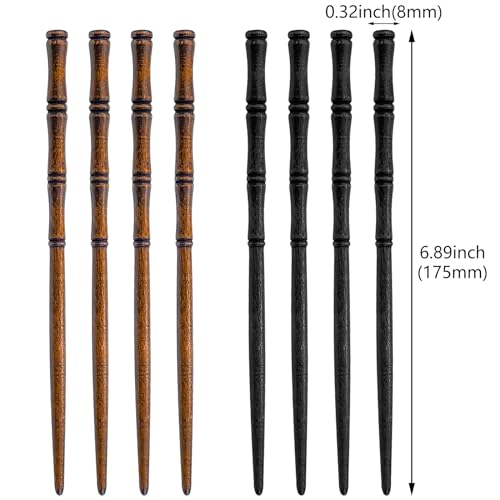 12 Pcs Vintage Bamboo Hair Sticks for Long Hair - Retro Chopsticks