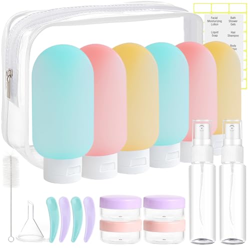 DEWSENSI 20 Pack TSA Approved Travel Toiletry Bottles Kit