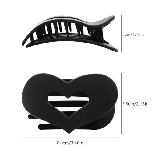 B.PHNE 4-Piece Matte Hair Claw Clips Set for Women - Non-Slip Grip