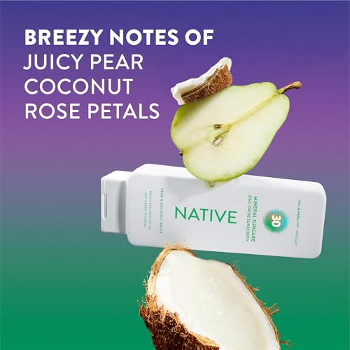 Native Mineral Sunscreen Lotion SPF 30 – Pear & Coconut Water, 7 oz
