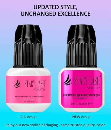 Stacy Lash Volume Eyelash Extension Glue 0.17 fl oz - Fast Drying, Long Retention