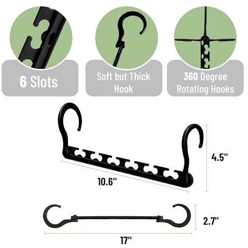 Mr. Pen 20-Pack Space-Saving Clothes Hangers | 360° Rotating Hooks