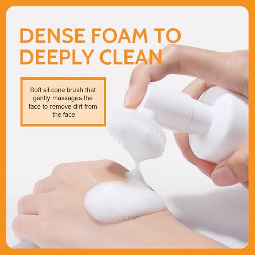 Derperzi Turmeric Soap & Foaming Face Wash Set with Exfoliating Brush