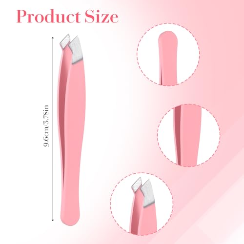 4-Pack Mini Tweezers Set for Eyebrows & Facial Hair Removal