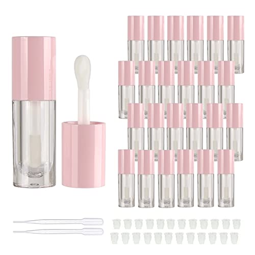 COSIDEA 14pcs Pink 6ml Lip Gloss Tubes with Big Wand for DIY