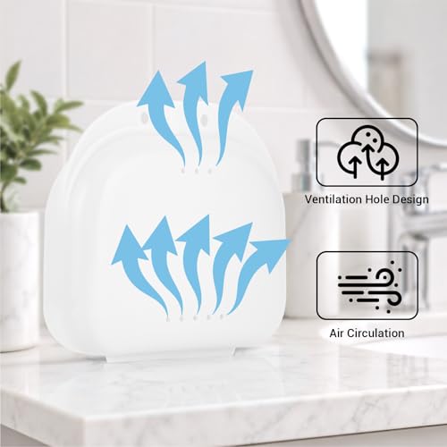 Annhua Portable Orthodontic Retainer Case with Vent Holes - White