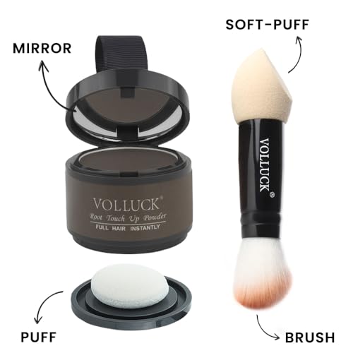 Root Touch Up Hair Powder - A-Medium Brown, Instant Gray Hair Concealer