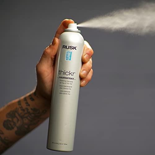 RUSK Thickening Hair Spray with UV Protection - Extra-Hold Volumizing Spray, 10.6 oz