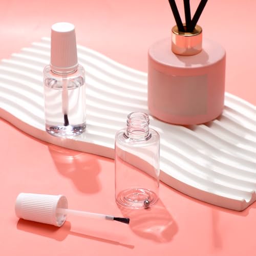 Irenare 20ml Refillable Nail Polish Bottles with Brush & Marble Insert, Pack of 10