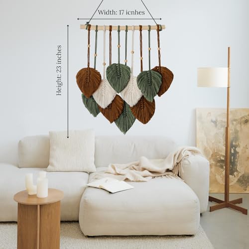 Large Macrame Wall Hanging - Boho Wall Decor (17x23 inches)