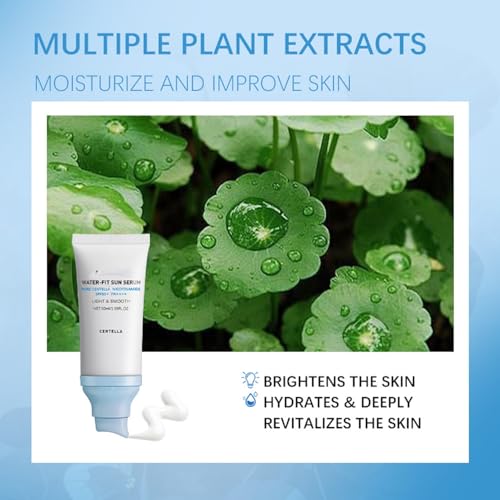 OUKPANE Centella Sunscreen SPF 50 Water-Fit Sun Serum, Hydrating Long-Lasting Protection