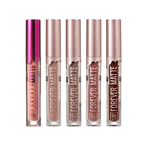 Ruby Kisses Matte Liquid Lipstick 5-Pack - Long-Lasting, Bold Color