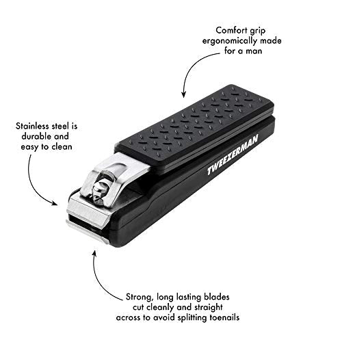 Tweezerman Precision Grip Toenail Clipper - 1 Count, Black