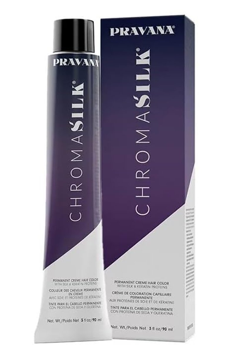 Pravana ChromaSilk Hair Color Creme - 3oz Permanent Hair Dye with Silk & Keratin Protein | Rich 4N Shade