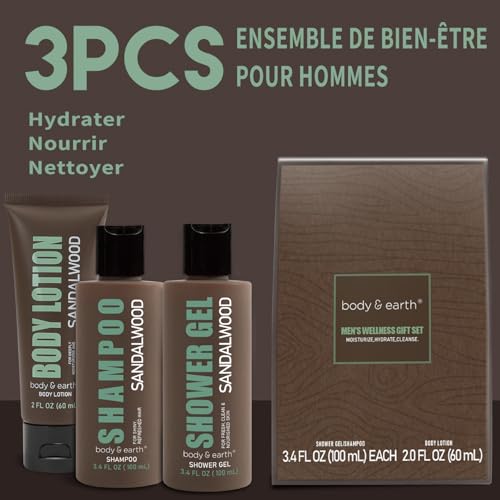 Body & Earth Sandalwood Men’s Spa Gift Set - Bath & Body Care