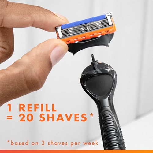 Gillette Fusion5 Power Razor for Men, 1 Gillette Power Razor Handle + 1 Blade Refill