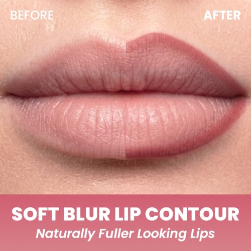 COLORGRAM Nude Blur Lip Pencil 03 Geek Rose | Soft Blurring Lip Liner for Natural Lips