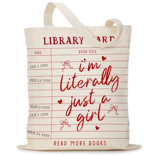 Library Card Tote Bag for Book Lovers - Perfect Christmas Gift