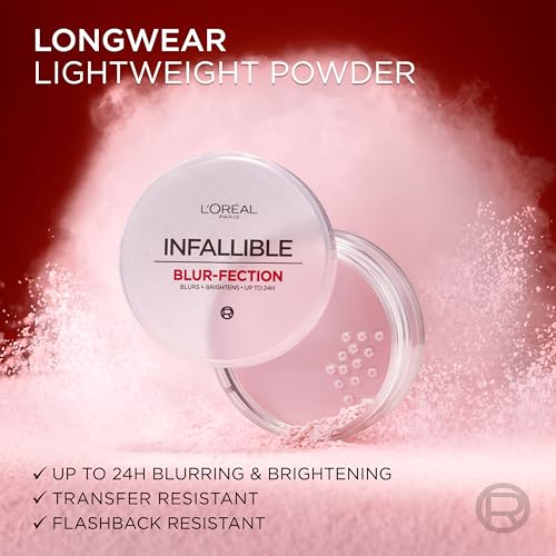 L'Oreal Paris Infallible Blur-fection Setting Powder - Brightening Light Pink, 24HR Wear