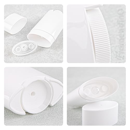 Framendino 10 Pack White 2.5 Oz Empty Deodorant Containers