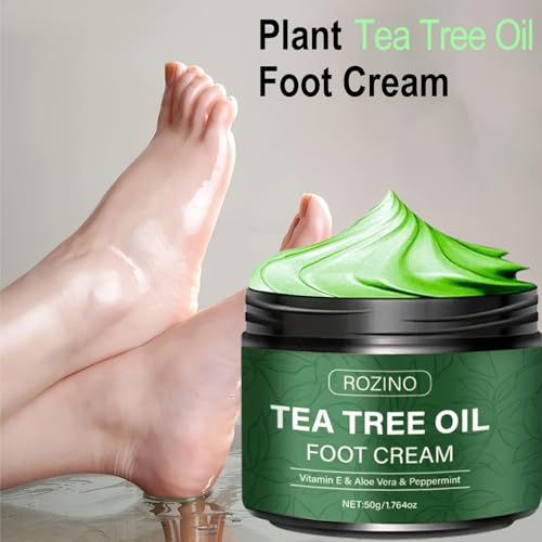 2-Pack Tea Tree Oil Foot Cream for Cracked Heels & Dry Skin - Moisturizing Balm