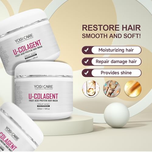 U-COLAGENT Hair Mask with Fruit Extracts – Deep Nourishing Treatment for Dry, Damaged Hair 300ml