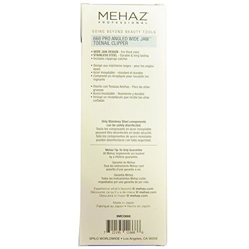Mehaz Pro Angled Wide Jaw Toenail Clipper with File