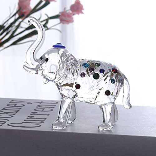 LONGWIN Crystal Elephant Figurine - Lucky Trunk Up Home Decor