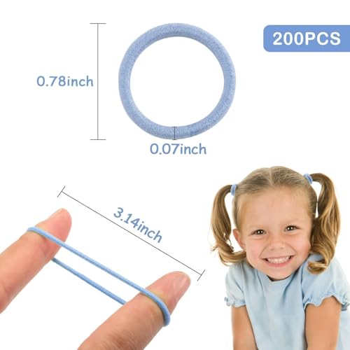 200PCS No Crease Elastic Hair Ties for Kids - Multicolor