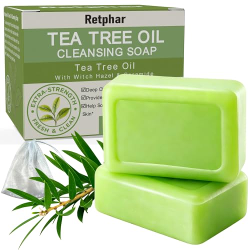Retphar Antifungal Tea Tree Oil Soap Bar - 4.2 Oz (2 Pack)