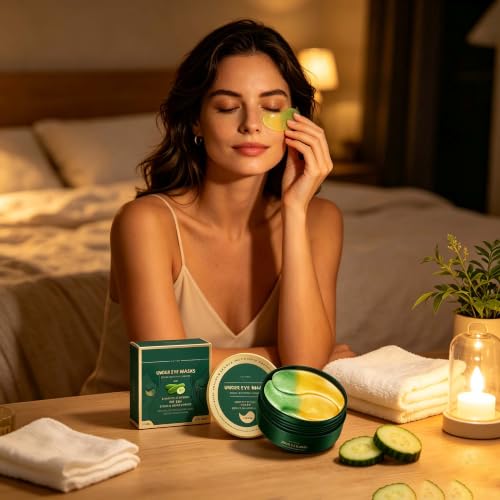 MildMane Gold Cucumber Hydrogel Eye Patches - 60 Pairs for Dark Circles