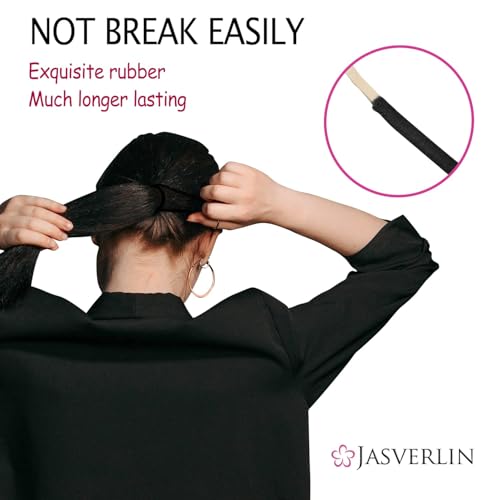 JASVERLIN Light Blonde 2mm Hair Ties - 80 Pack Stretchy Elastics