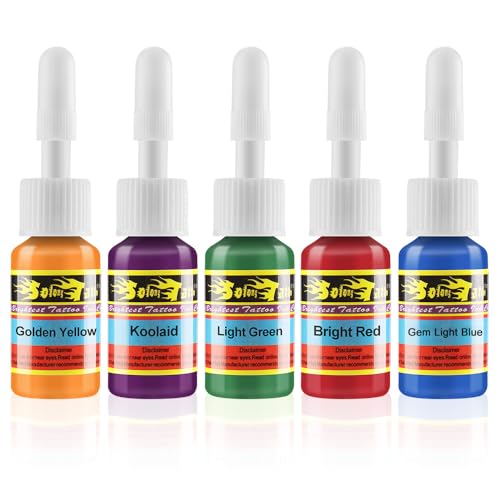 Solong 28-Color Professional Tattoo Ink Set - 5ml Vibrant Pigment Kit