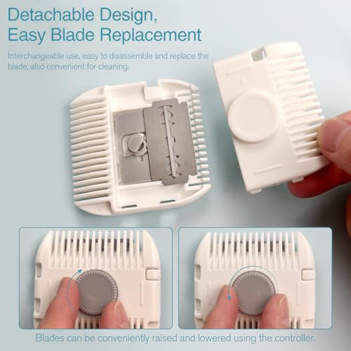 2-Pack Double-Sided Hair Trimmer Comb for Women - Portable & Safe