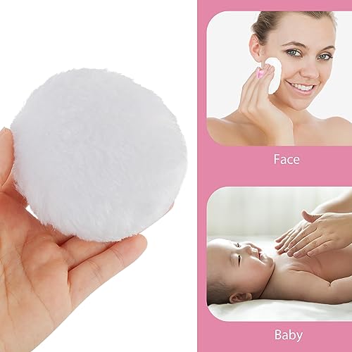 WLLHYF Large Pink Body Puff with Container for Baby & Adult