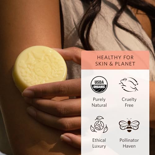Herbal Lotion Bar with Beeswax - Bergamot Geranium Moon Valley Organics