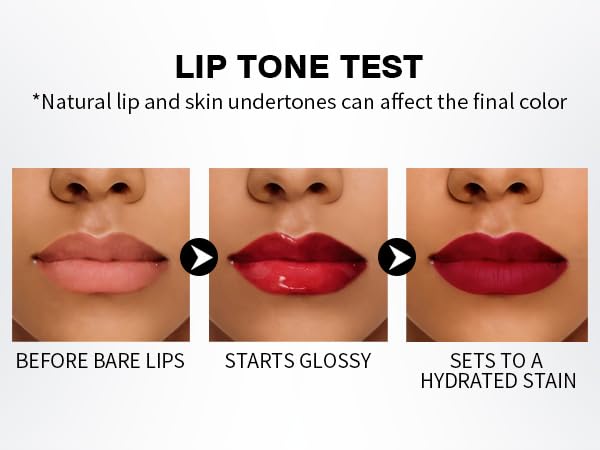 Hydrating Lip Stain Oil - Long Lasting Waterproof Non-Sticky Tint for Soft Plump Lips | 02 Peach Bang