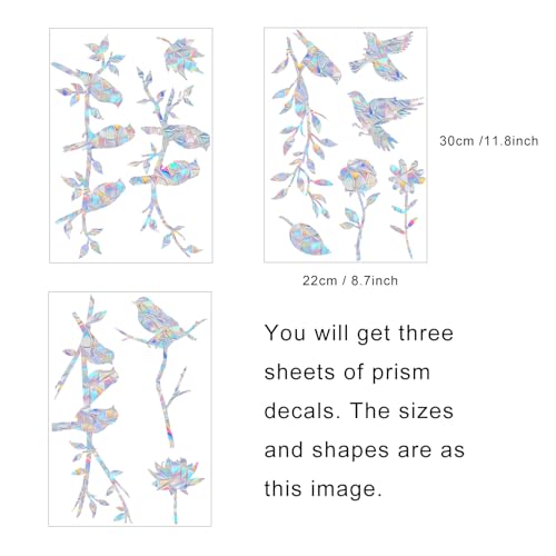 Bird Safety Window Clings - Prismatic Anti-Collision Decals