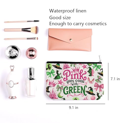 LONGXIN Witch Makeup Bag - Large Travel Cosmetic Organizer with Zipper