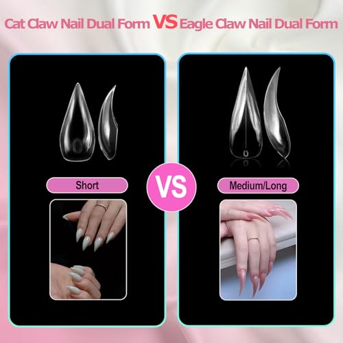 280Pcs Cat Claw Dual Forms for Poly Gel - 14 Size CatClaw_14size_280pcs