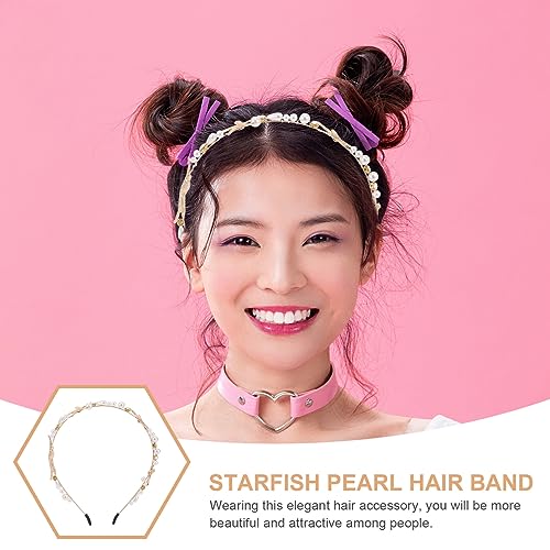 Pearl Starfish Bridal Headband - Mermaid Beach Wedding Accessory
