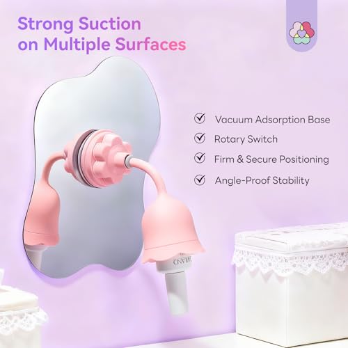 SAVILAND Rotatable Nail Polish Holder with Silicone Petal Design for Manicure DIY