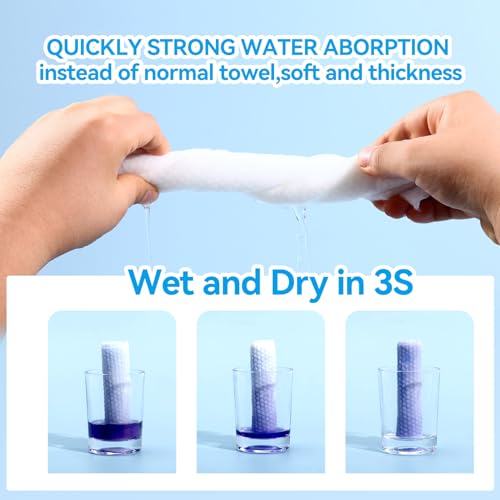 ISHOWBEST Biodegradable Disposable Face Towels - 60 Count Pack